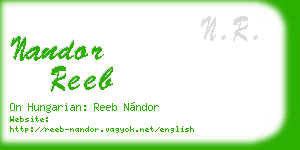 nandor reeb business card